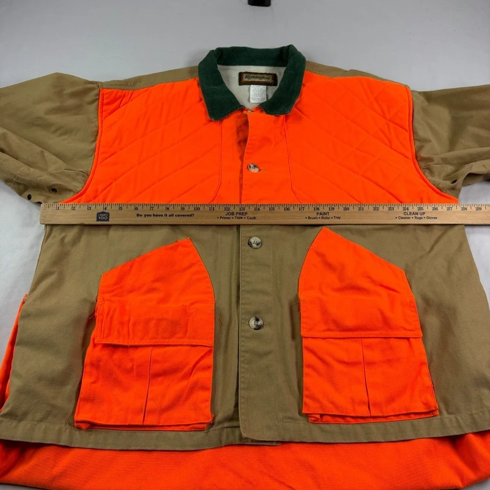 Remington Jacket Mens 2XL Orange Brown Hunting Outdoor Collared